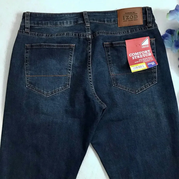 Izod NWOT Comfort Stretch Straight Fit Jeans Men 32x32 - Picture 6 of 10